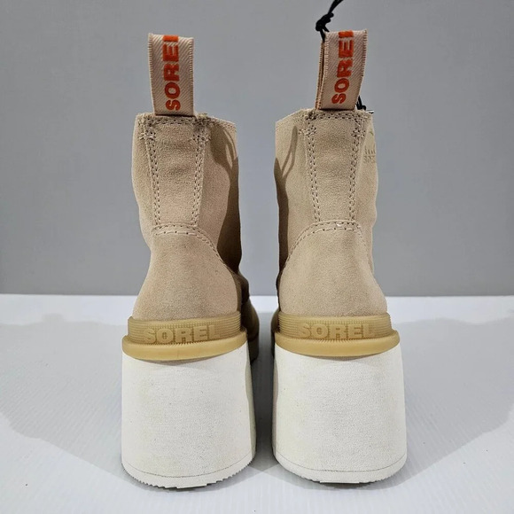 NEW Sorel Hi Line Ankle Boot Womens 7.5 Tan Leather Waterproof Hiking Lug Sole - Picture 6 of 13